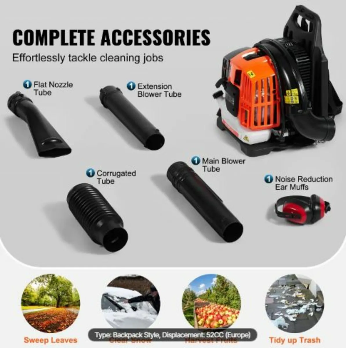 Backpack Leaf Blower 52CC 2-Cycle - Image 1