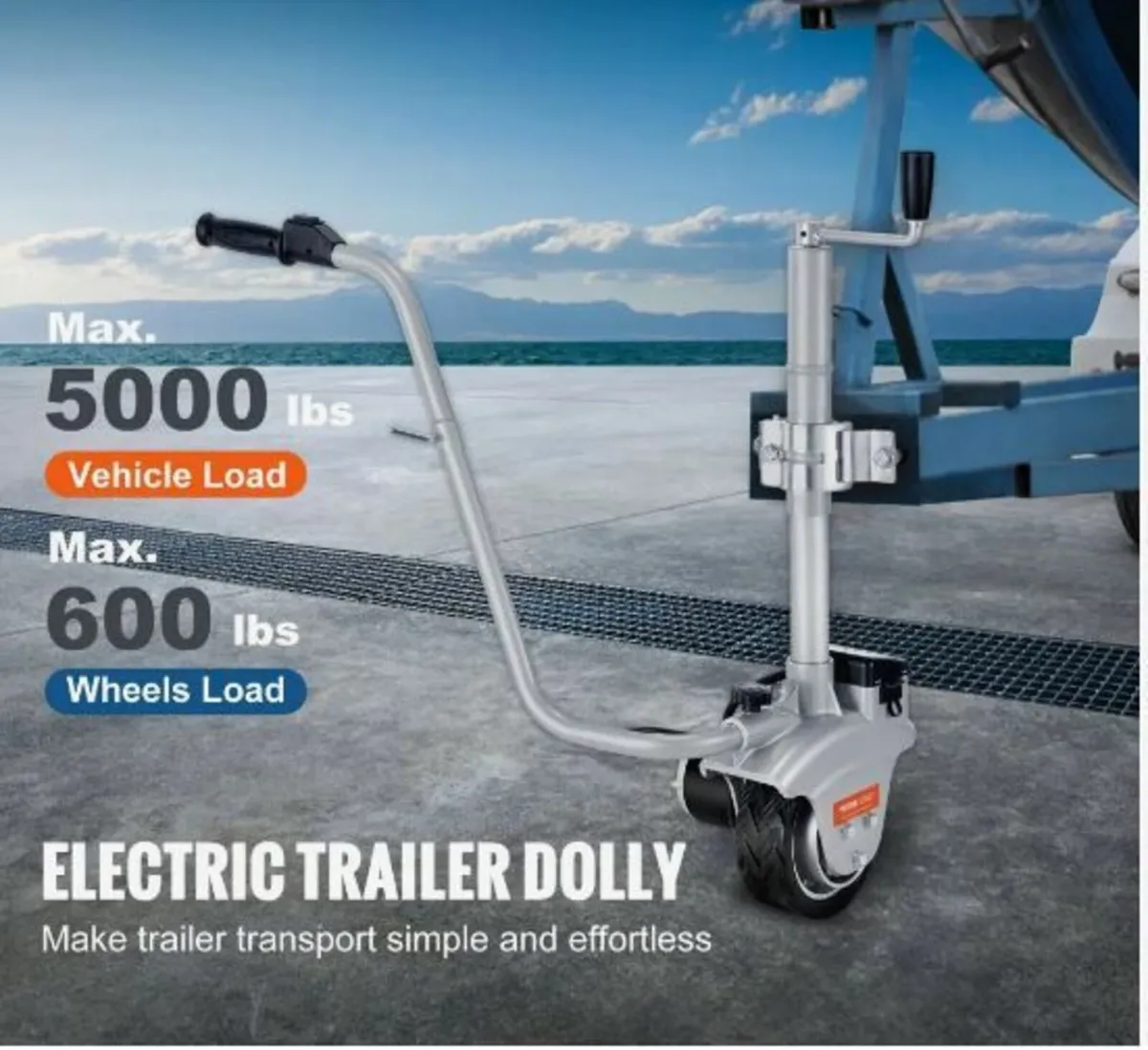Electric Trailer Dolly, 2268 kg Towing Capacity - Image 2