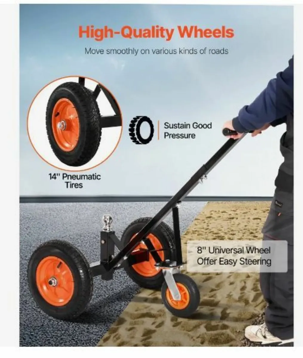 1000lbs Trailer Dolly 16.7 and 22 in Adjustable - Image 2