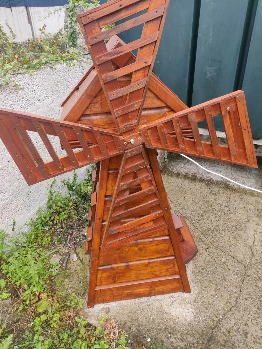 Hand built wooden windmill - Image 3
