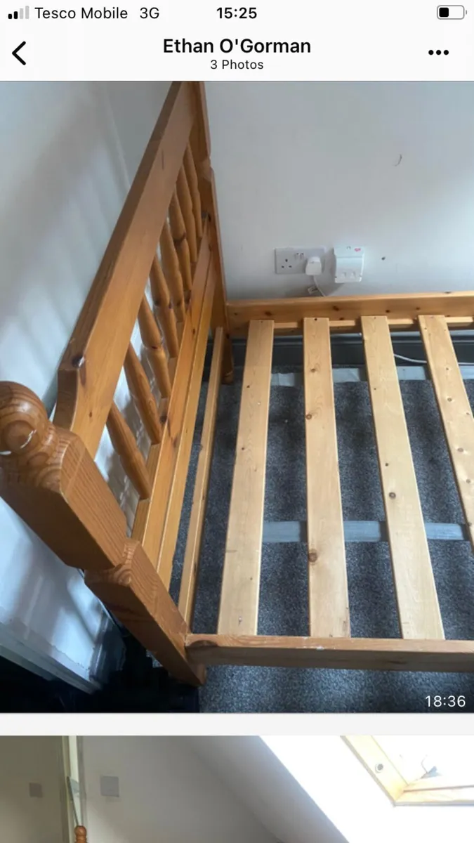 Single bed with mattress - Image 3