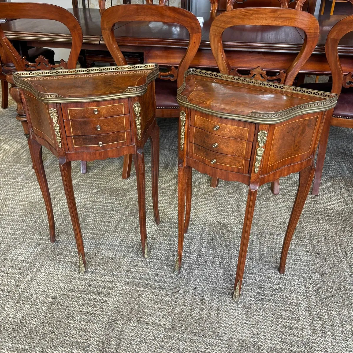 A pair of Vintage Louis XV French ormolu mounted i
