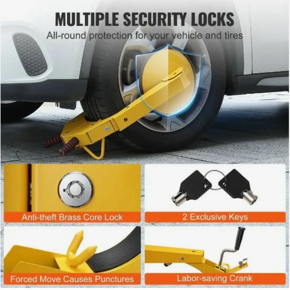 Wheel Lock Clamp, 1 Pack Trailer Wheel Lock - Image 3