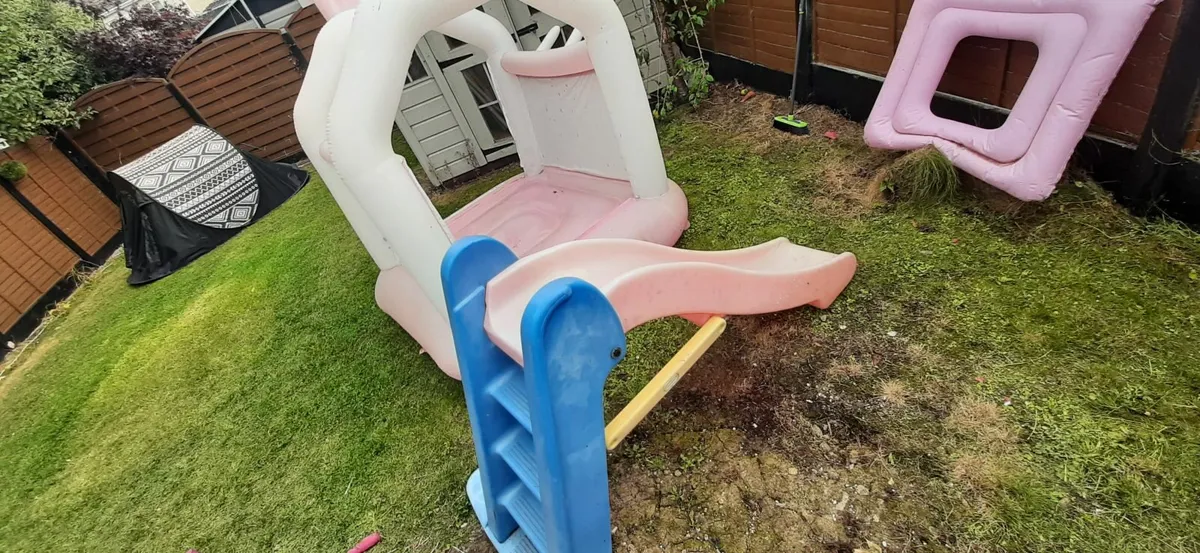 Free Childrens outdoor  bouncy castle and slide - Image 1