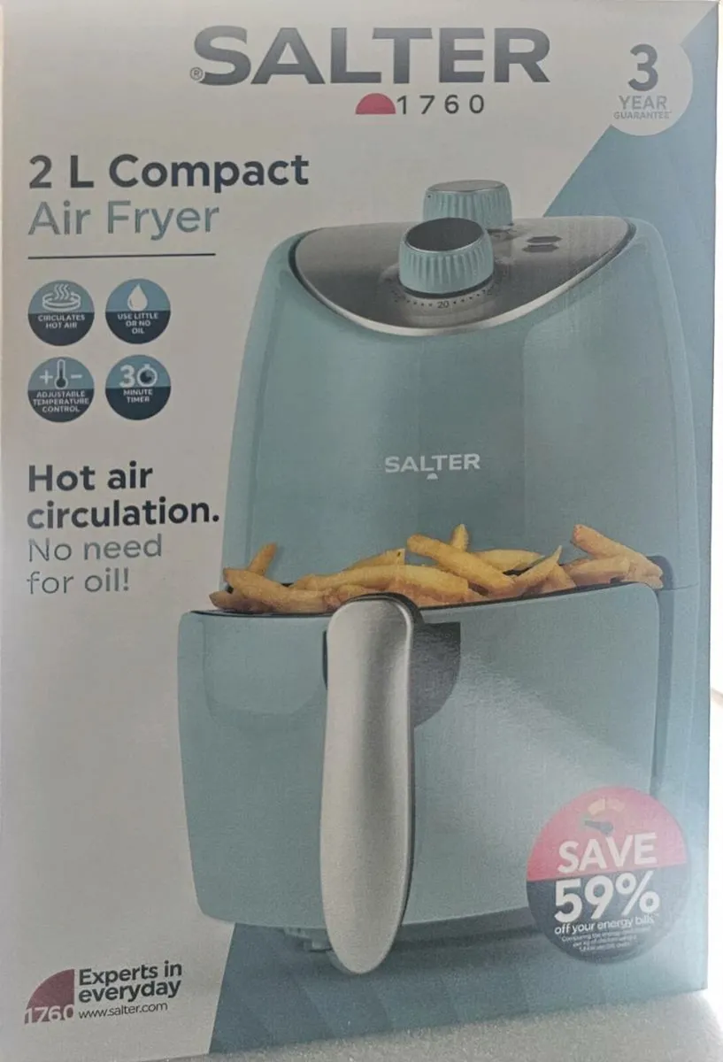 Salter 2L Compact Air Fryer with hot air circulati - Image 2