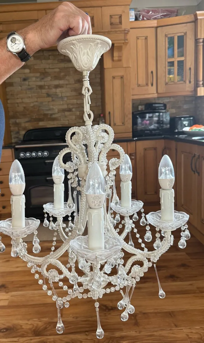 Laura Ashley antique crystal chandelier x 2 - Image 2