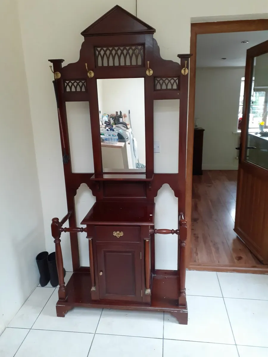 Hall stand with mirror - Image 1