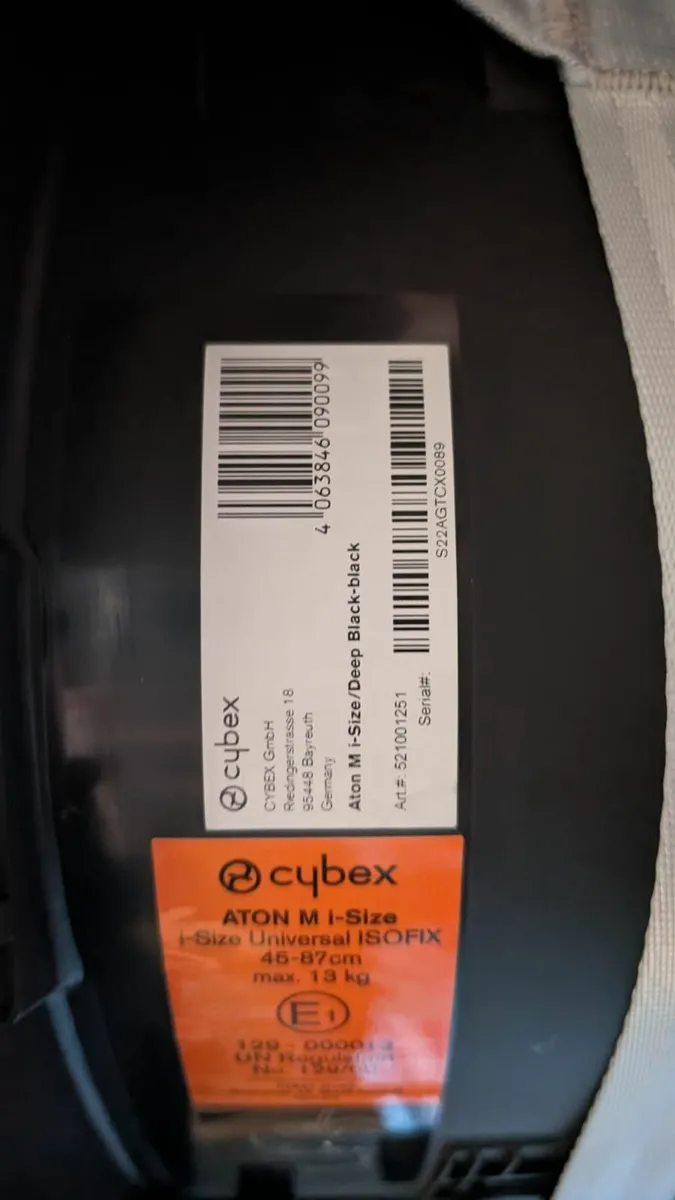Infant Cybex car seat max13KG+  Björn baby carrier - Image 4