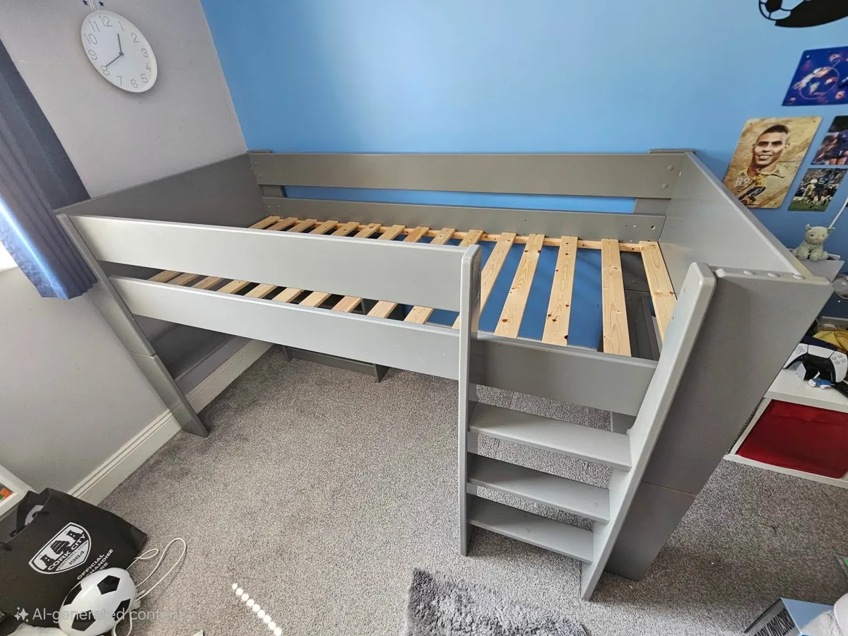 Mid-Sleeper Bed with Tent - Image 1