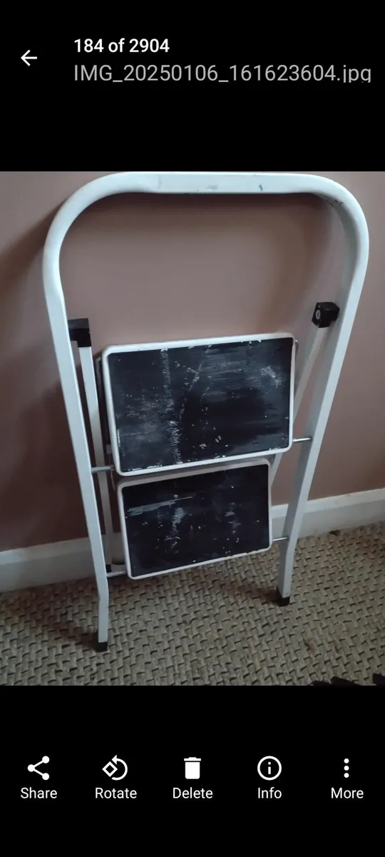Heavy 2 step ladder with step grips/handrail - Image 2