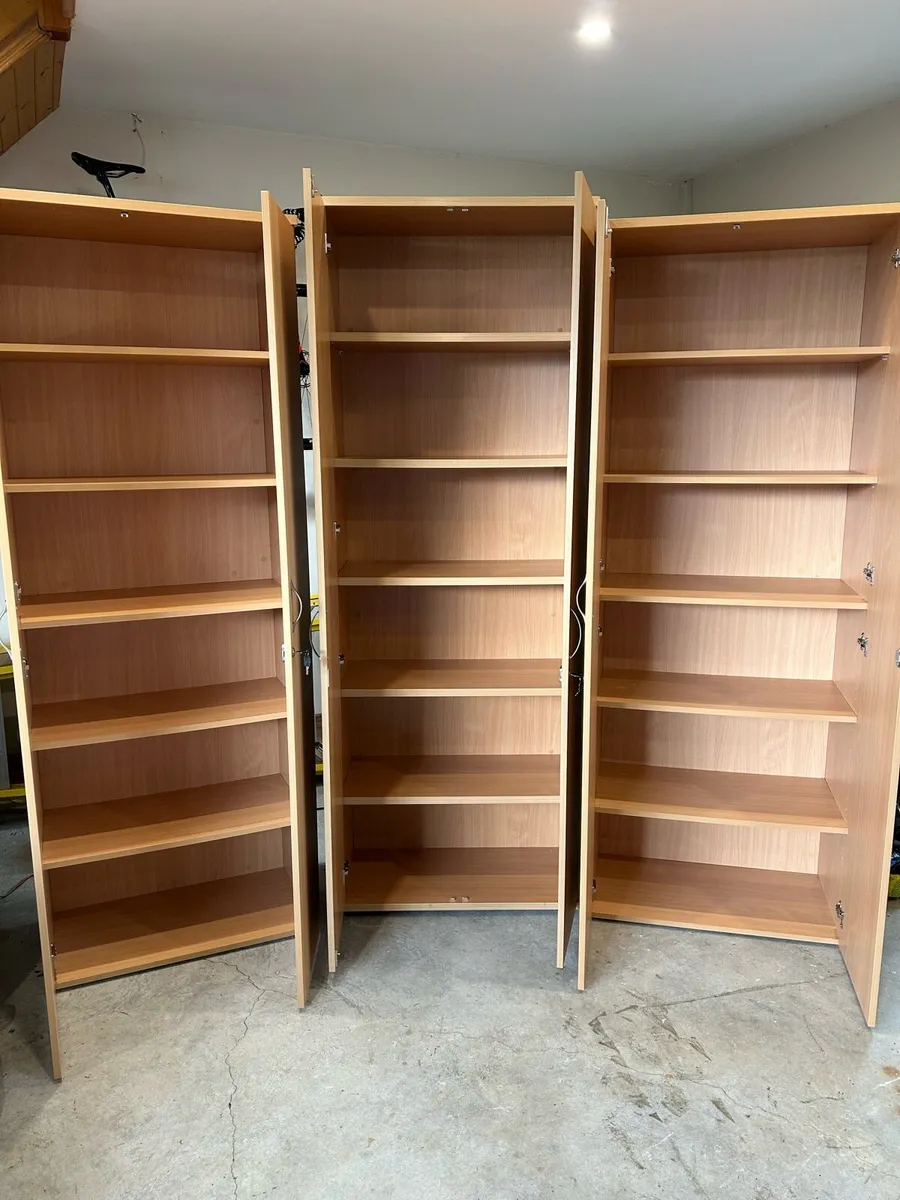 For Sale: 3 Extra-High Lockable Office Cabinets. - Image 1