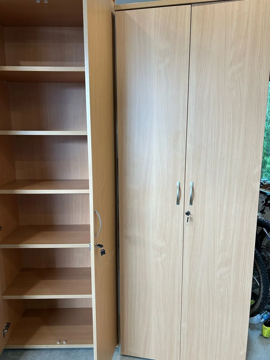 For Sale: 3 Extra-High Lockable Office Cabinets. - Image 2