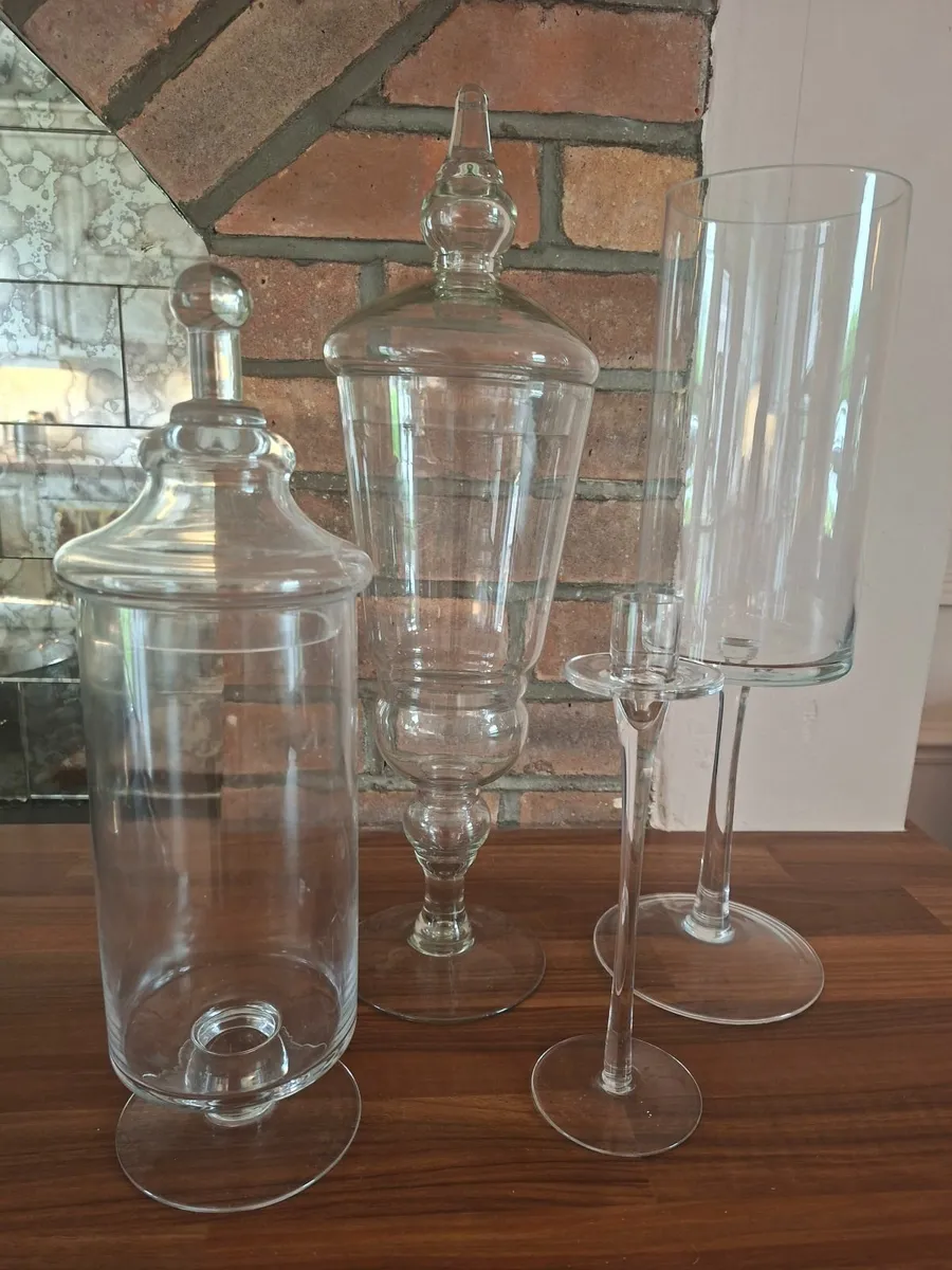 4 Glass decor / hurricane lanterns - Image 4