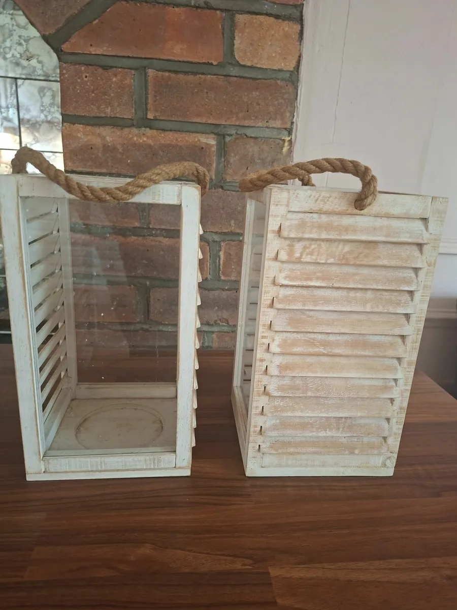 Zara Home Wood and glass lanterns - Image 3