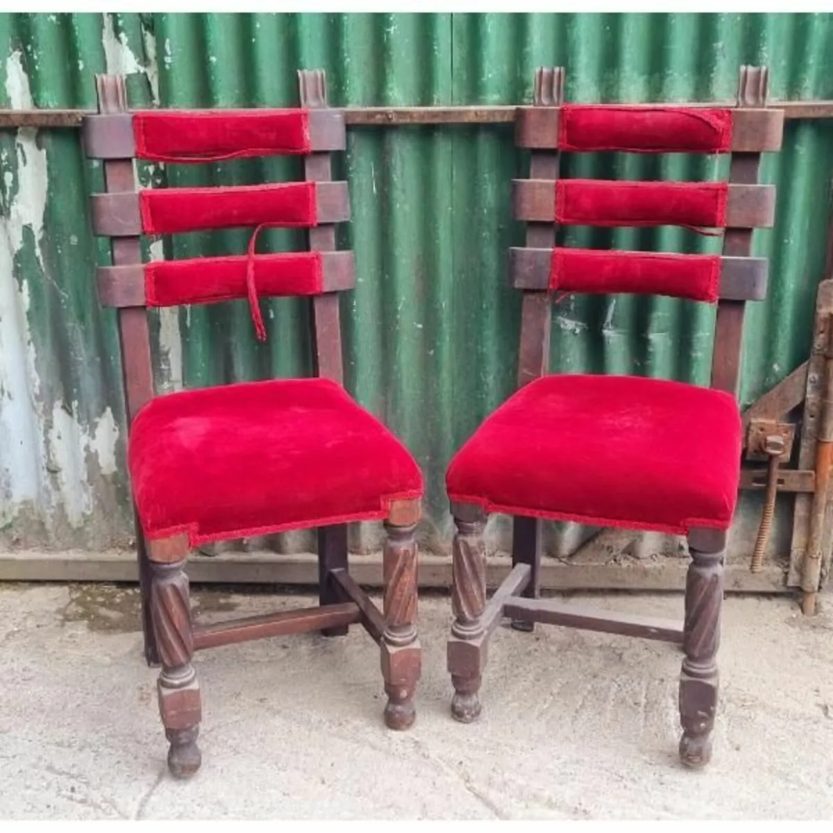Pair of Ladder Back Hall Chairs KAS565 - Image 1