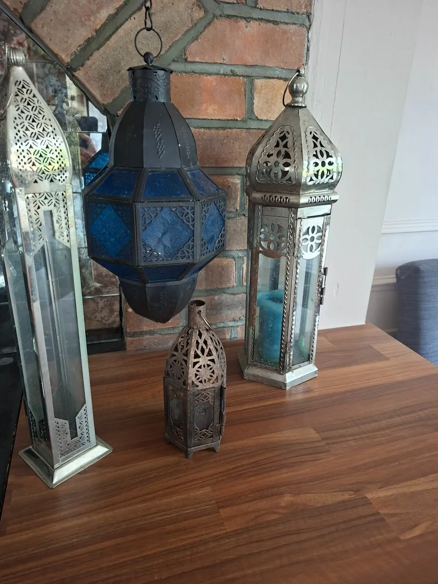 Set of 4 Moroccan Lanterns - Image 1