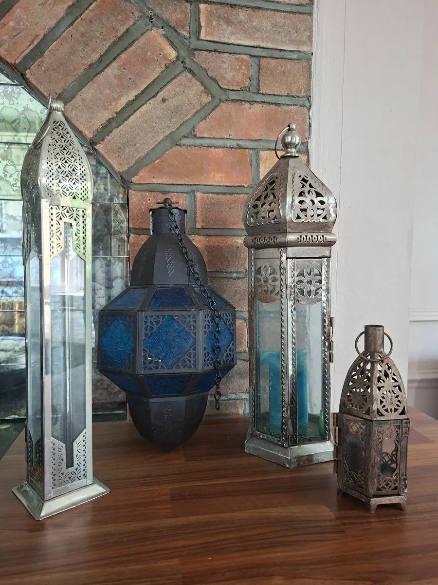 Set of 4 Moroccan Lanterns - Image 3