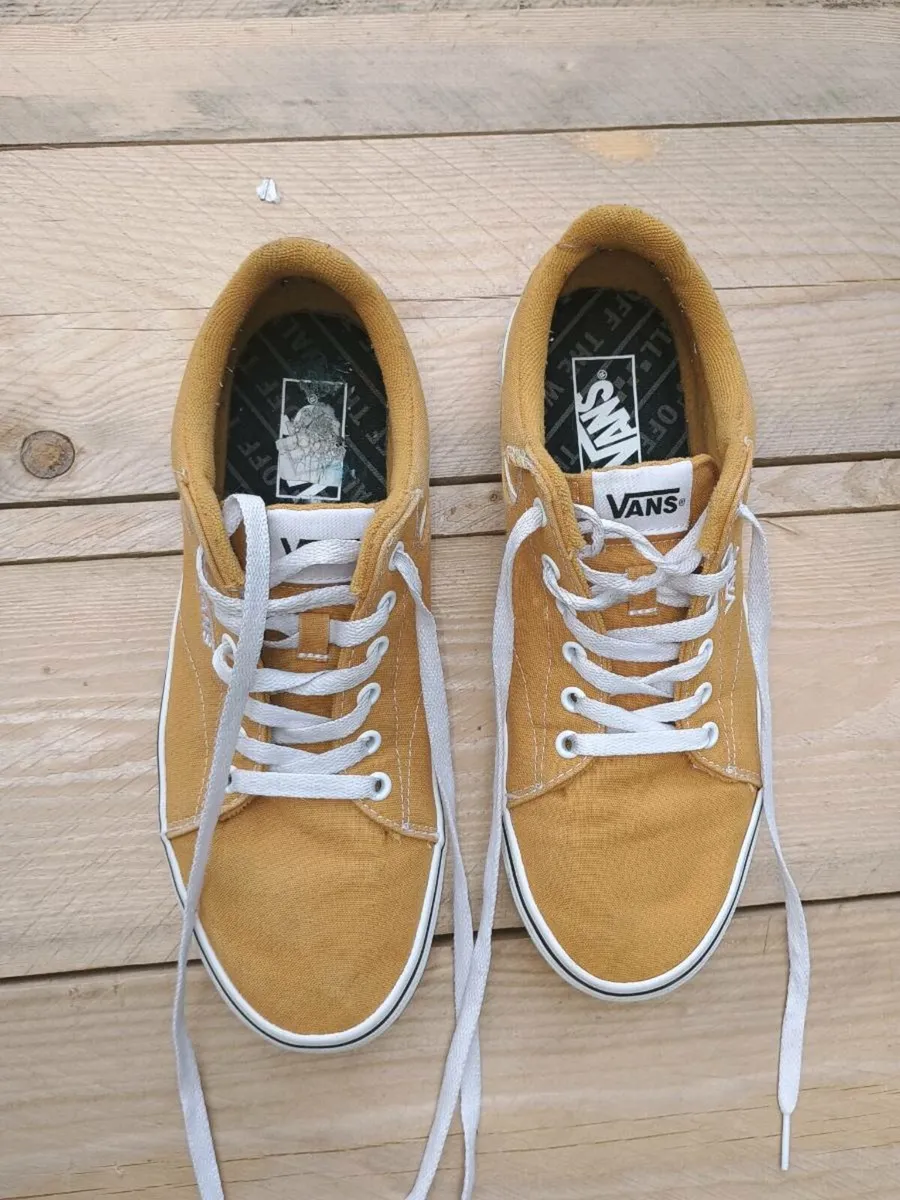 Vans Men's Seldan Checker Sidewall Yellow Canvas S - Image 1