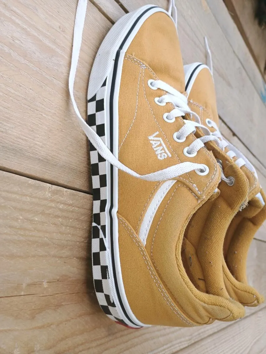 Vans Men's Seldan Checker Sidewall Yellow Canvas S - Image 2