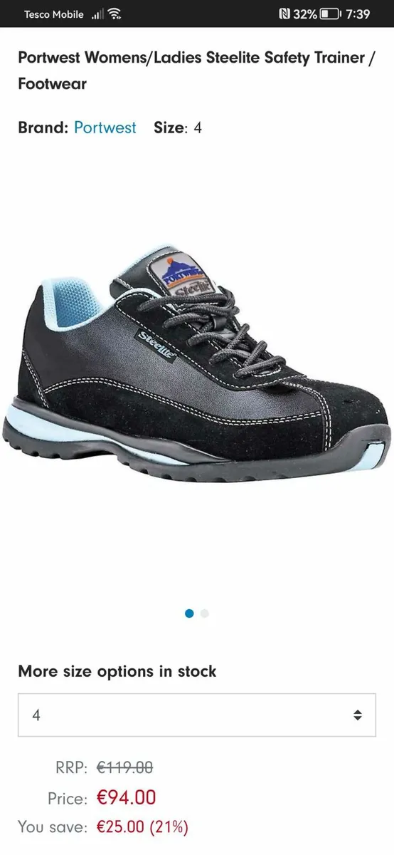 Safety Shoes UK4/EU37 - Image 1