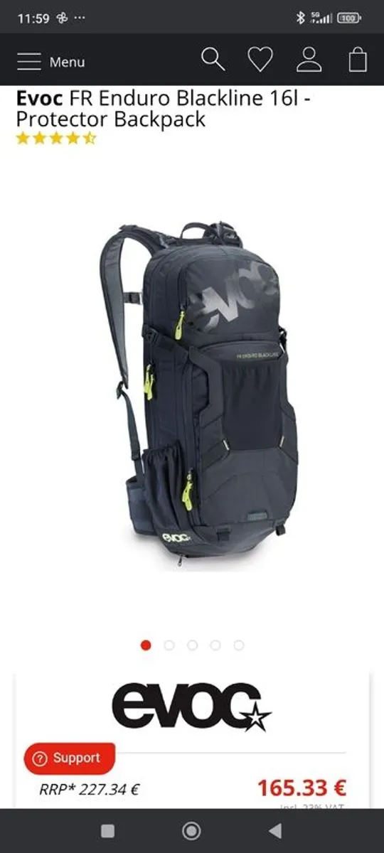 evoc fr enduro backpack/spine protector - Image 1