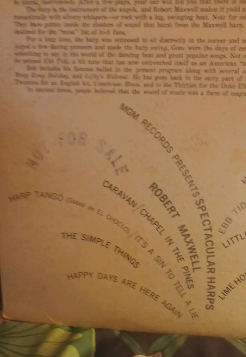 Spectacular Harps Robert Maxwell mint LP, 18 - Image 3