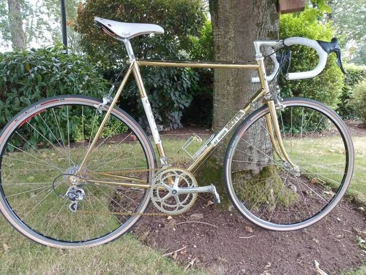 Gold Gianni Motta 58cm ctc, Campy Record 10 sp, 9.7 kg - Image 1