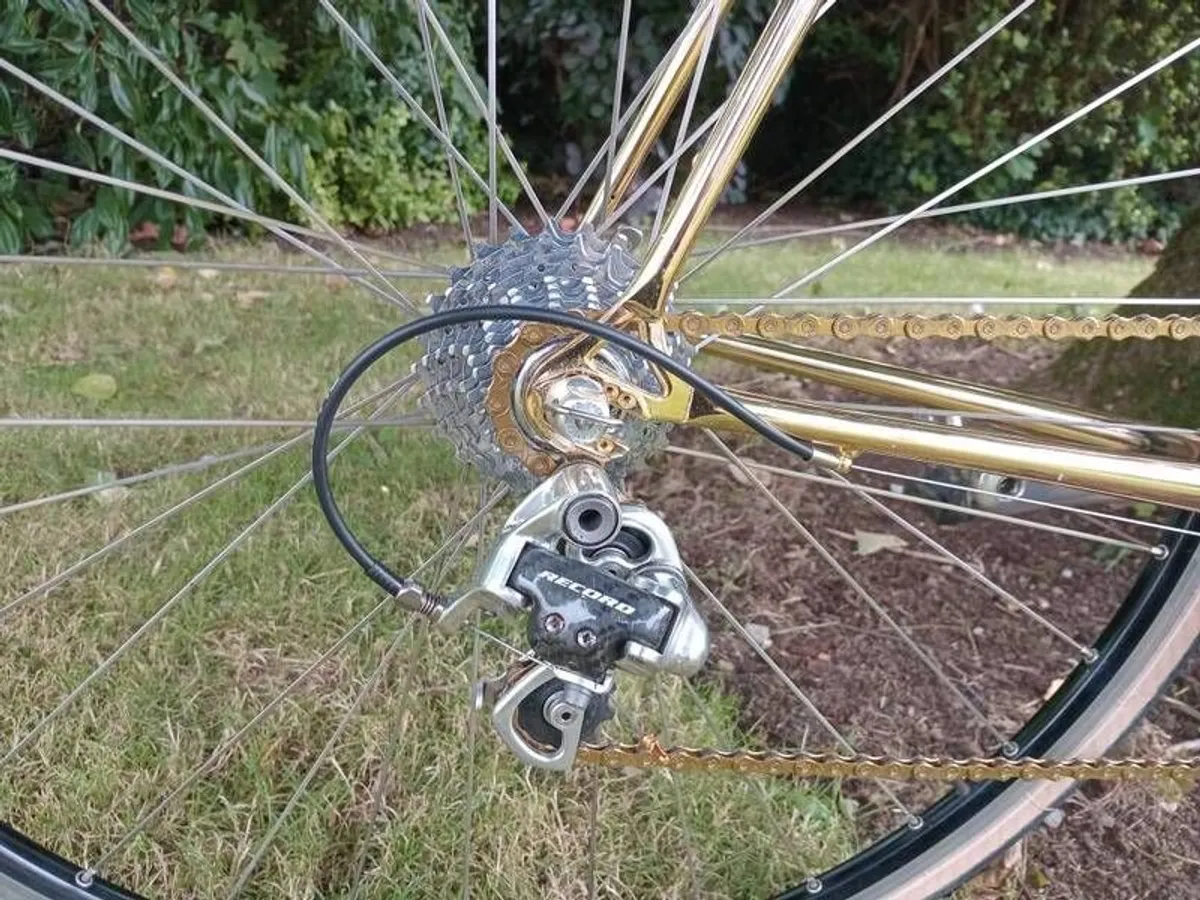 Gold Gianni Motta 58cm ctc, Campy Record 10 sp, 9.7 kg - Image 3