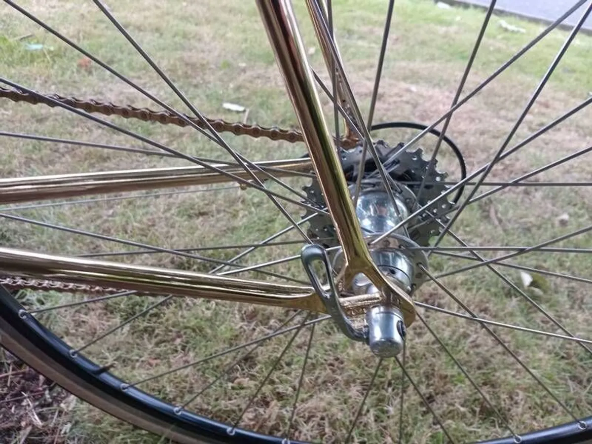 Gold Gianni Motta 58cm ctc, Campy Record 10 sp, 9.7 kg - Image 4