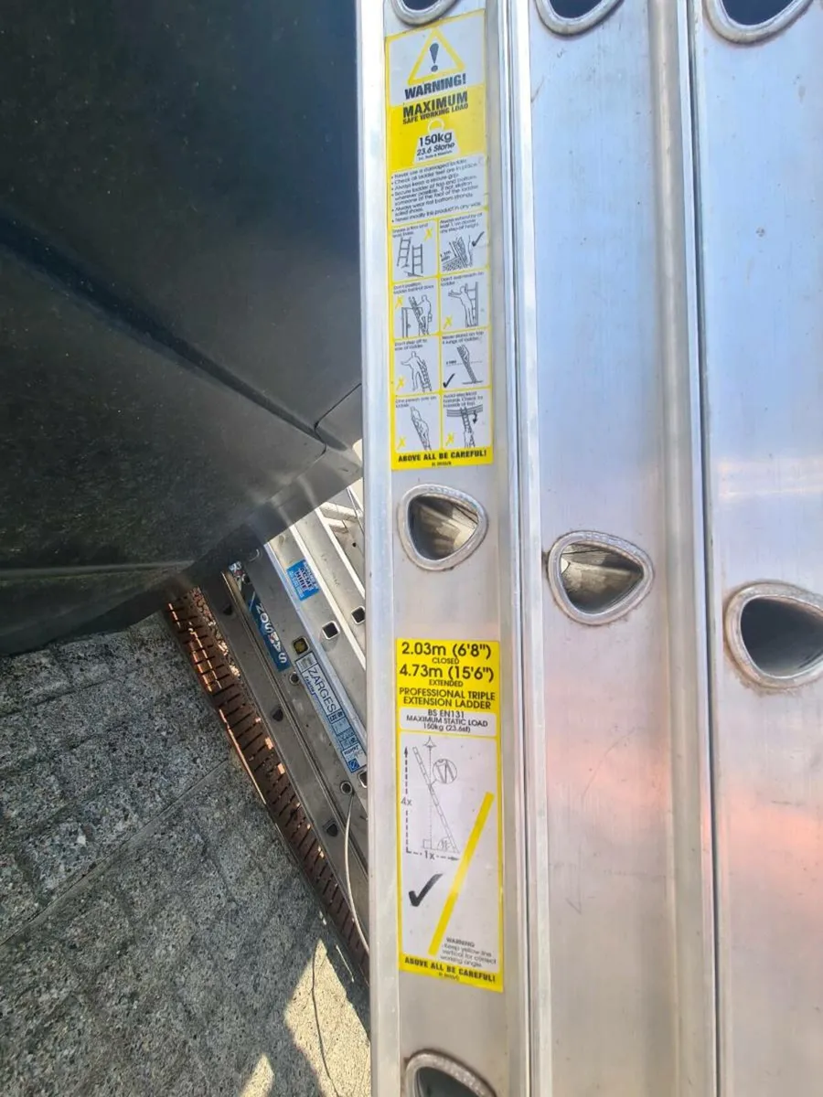 Aluminium double ladder - Image 2