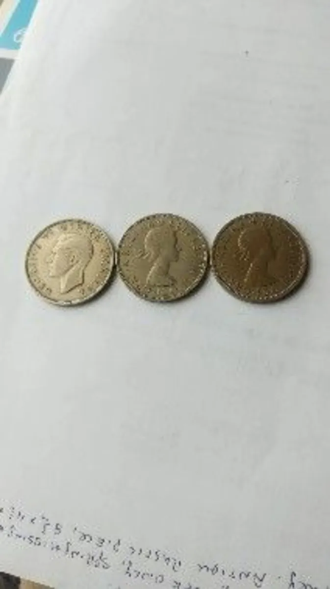 3. Vintage English Half Crowns - Image 1