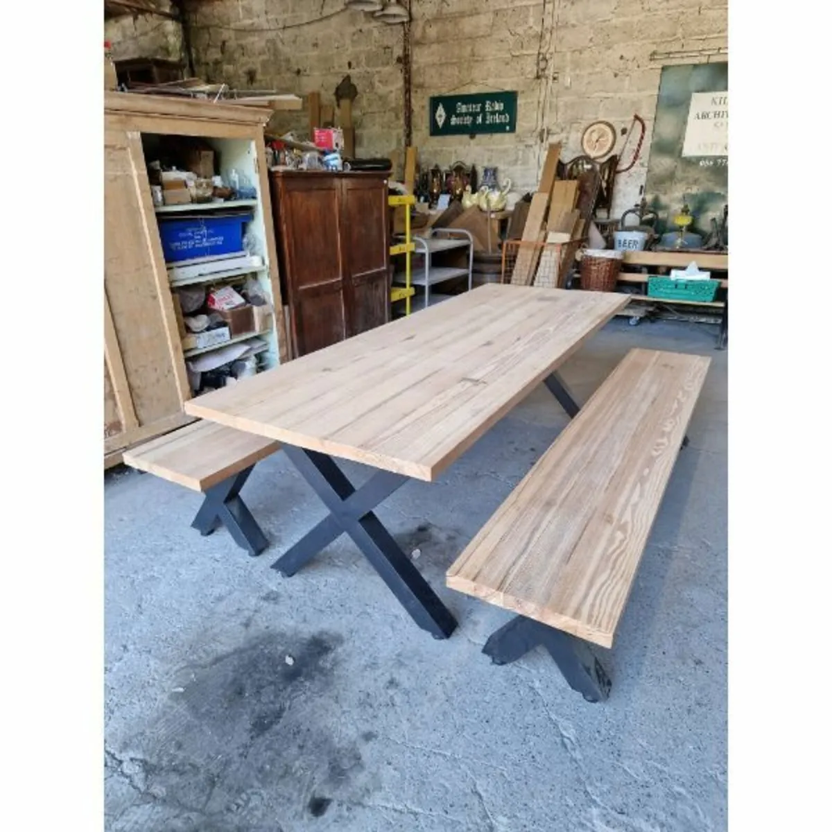 X Frame Table and Benches – KAS461 - Image 2