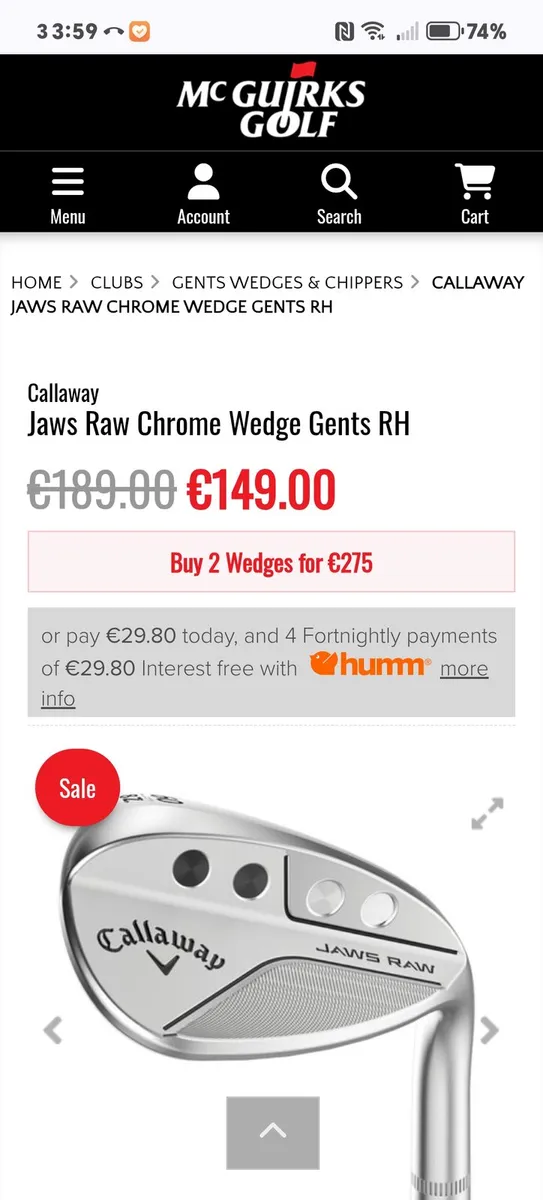 Callaway Jaws Raw Wedges. Mint. - Image 4