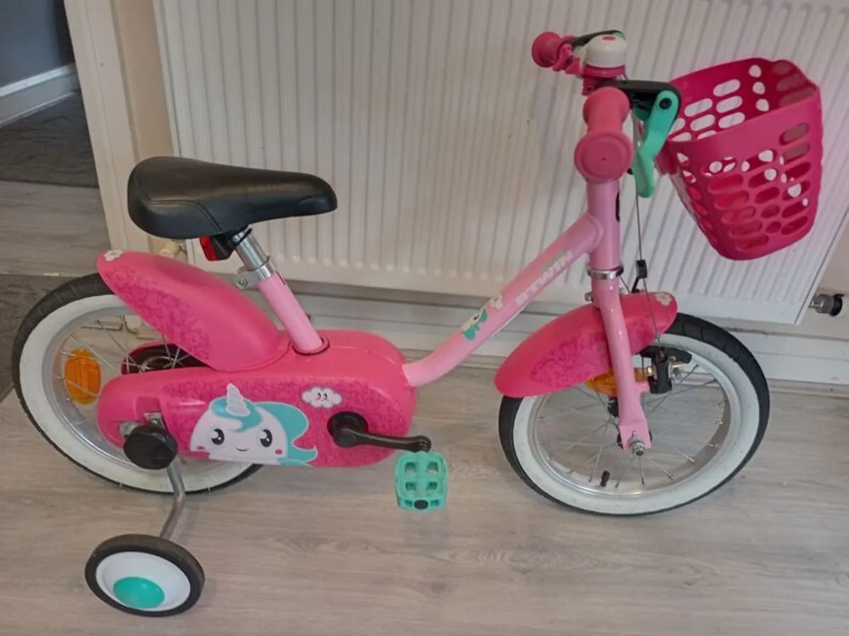 kids unicorn bike size 14 inch wheels - Image 2