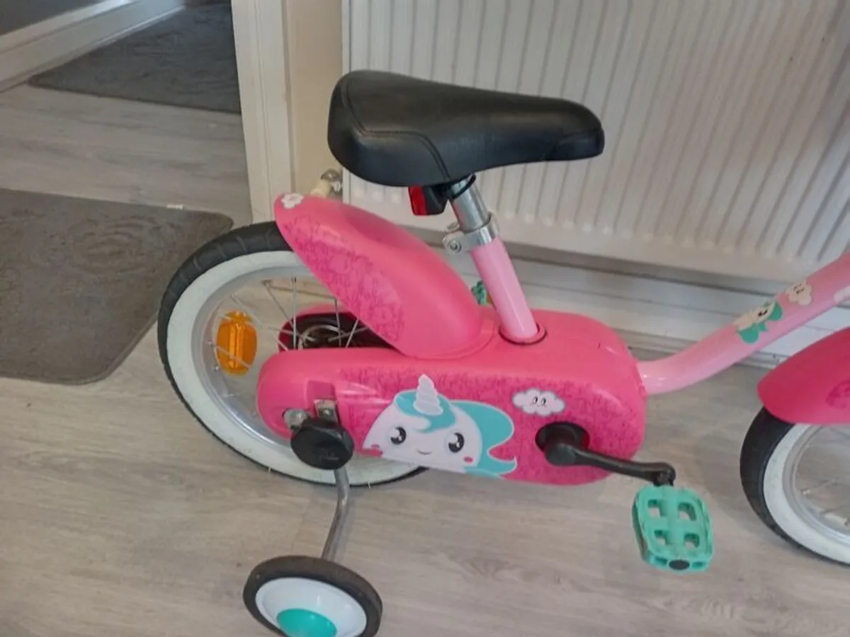 kids unicorn bike size 14 inch wheels - Image 3
