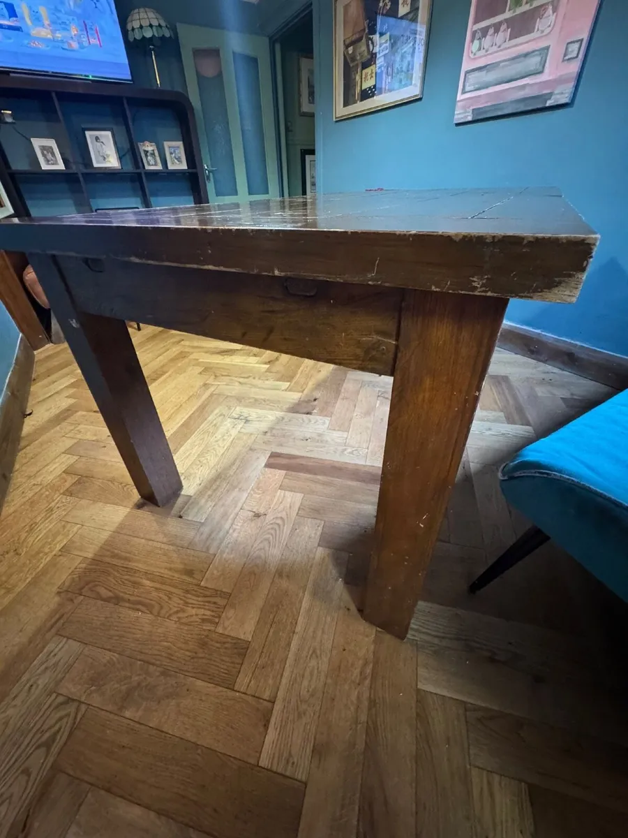 Solid Oak Extendable Dining Table – Chunky and ext - Image 3
