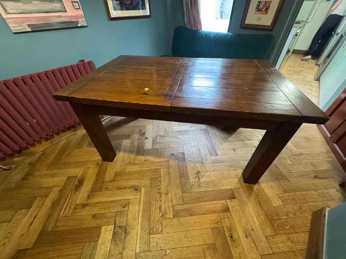 Solid Oak Extendable Dining Table – Chunky and ext - Image 4