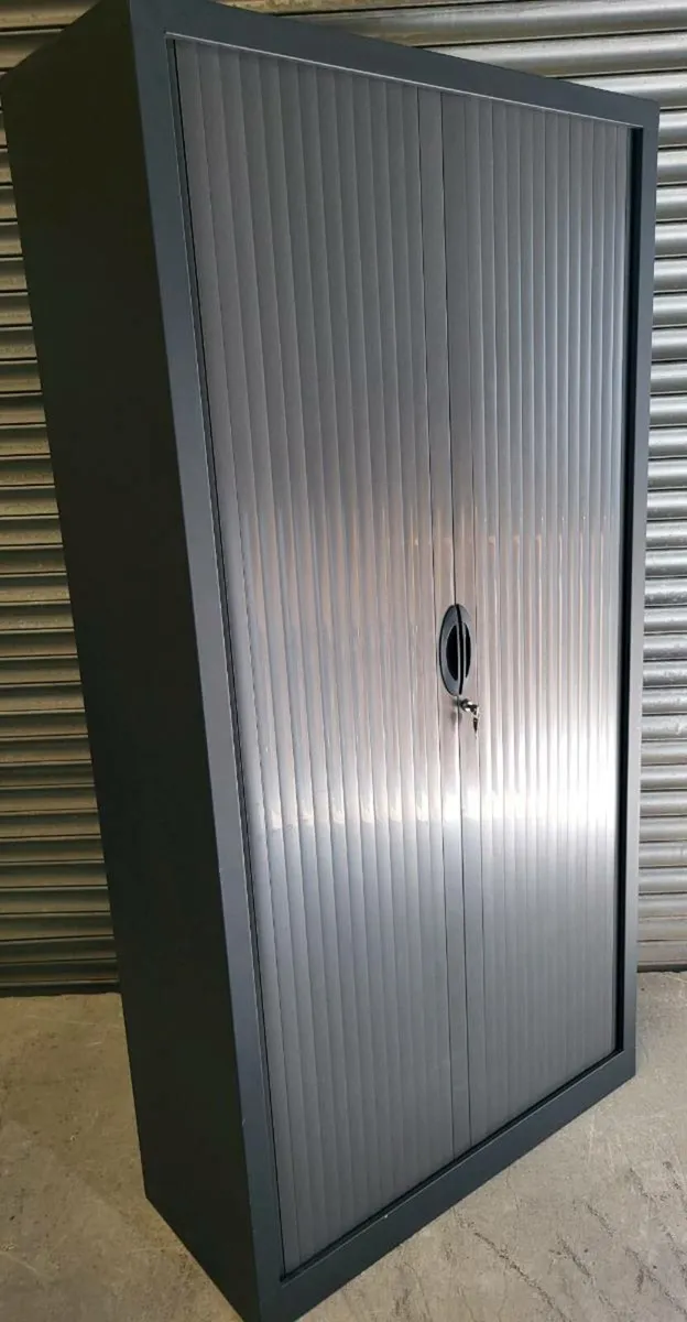Full Size Tambour Storage Unit. Mint Condition. - Image 1