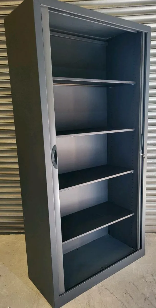 Full Size Tambour Storage Unit. Mint Condition. - Image 2