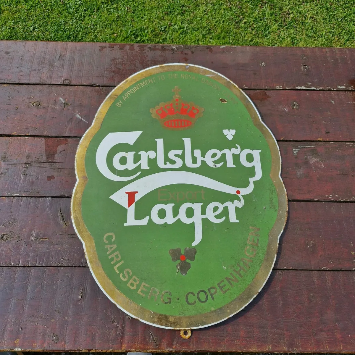Vintage Carlsberg sign. Boos & Hahn - Image 1