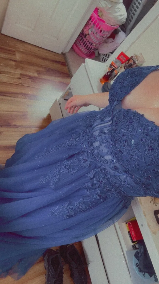 Blue debs dress - Image 4