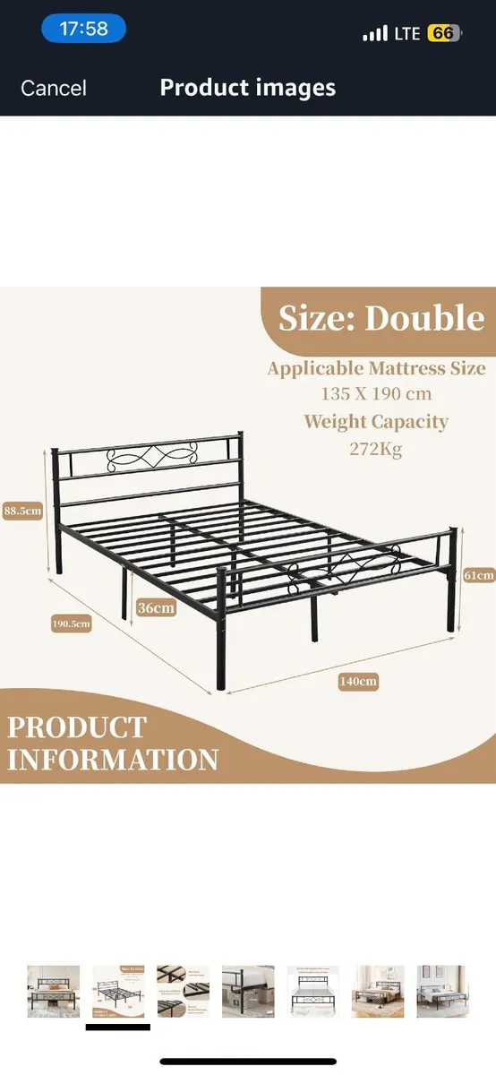 Metal bed frame - Need it gone fast - Image 2