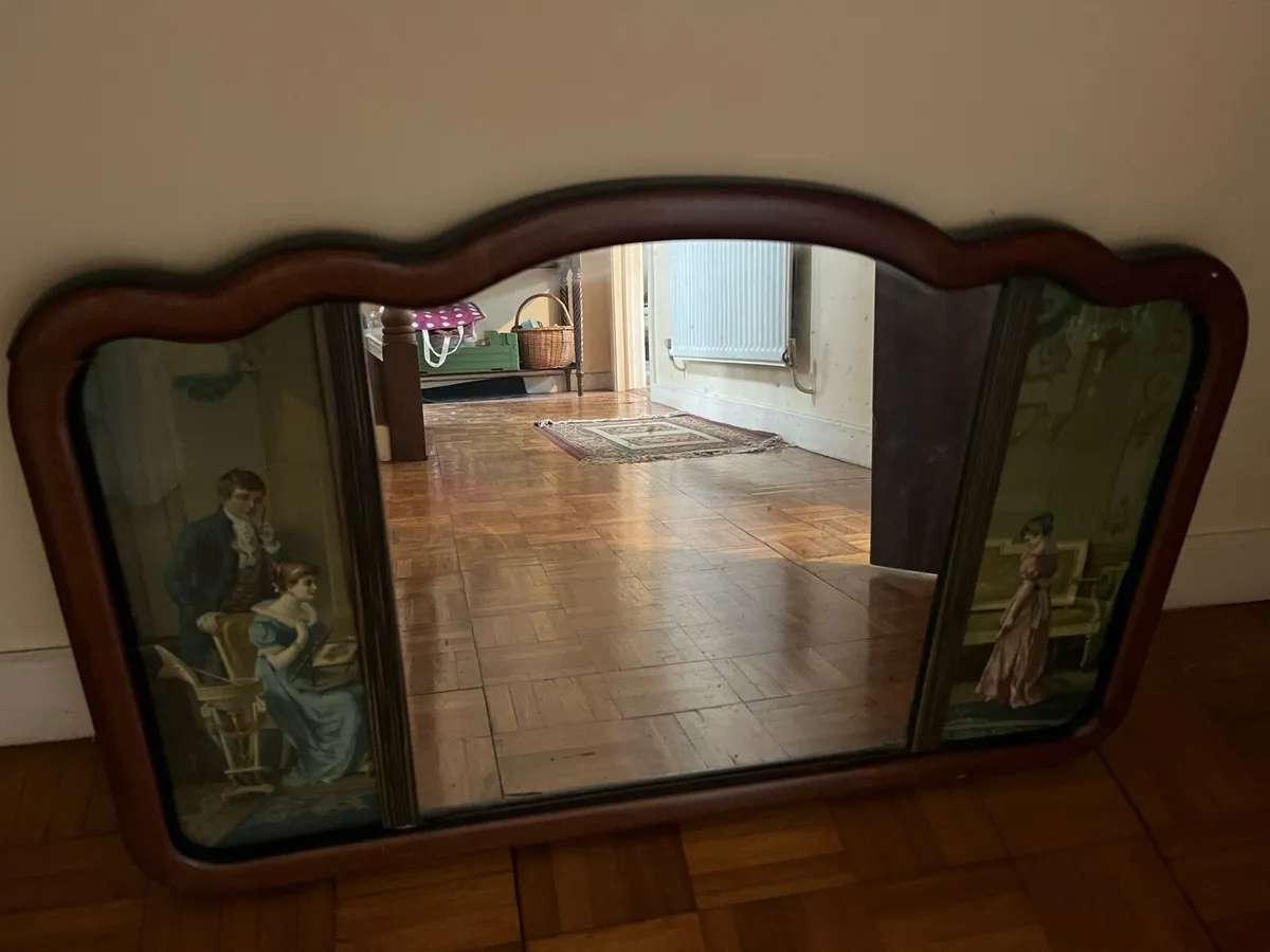 Framed three panel decorative mirror - Image 2