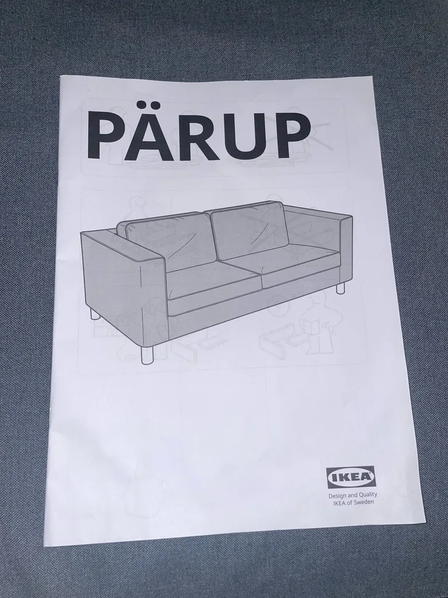 IKEA Pärup two seater sofa - grey - Image 4