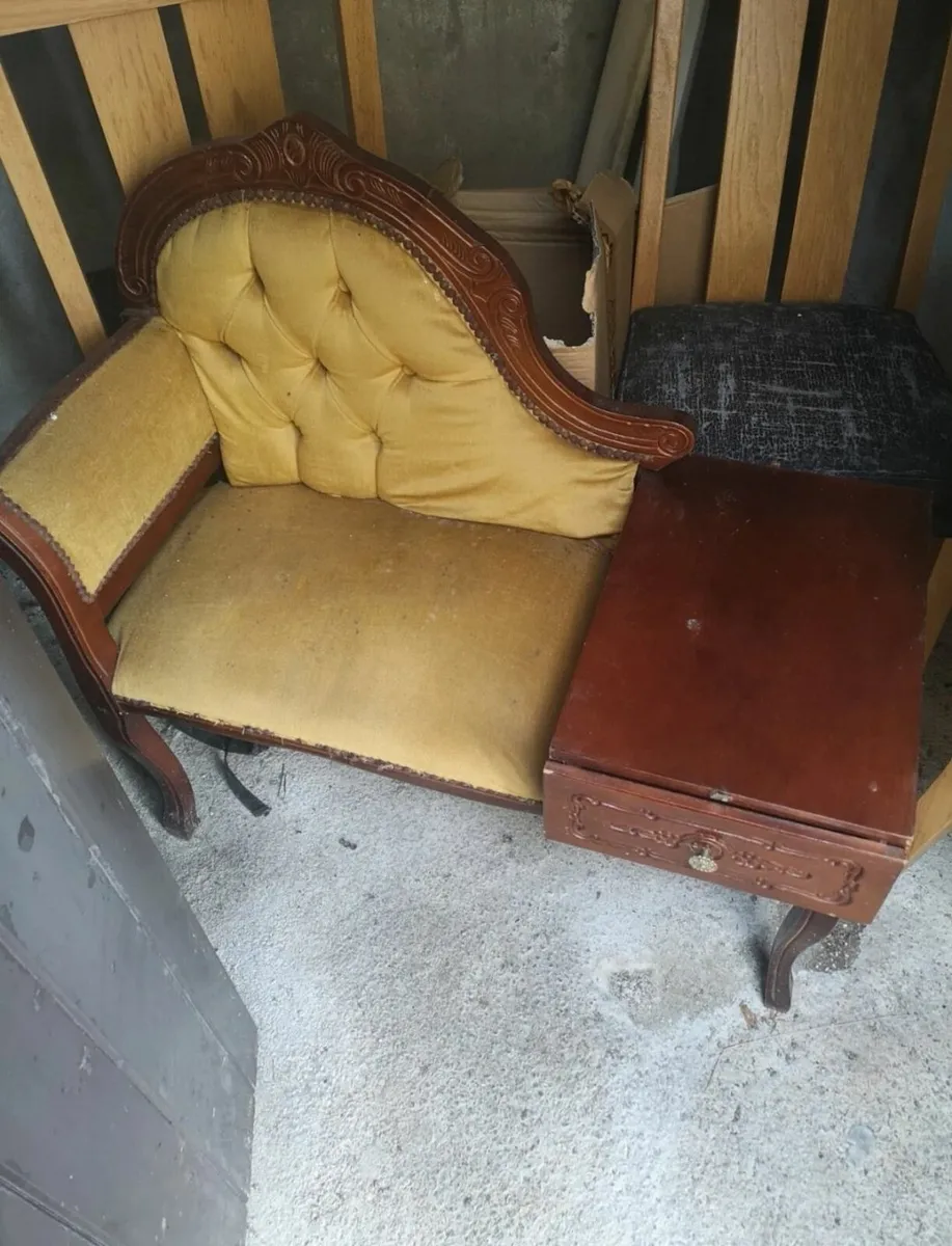 Antique Vintage Yellow Telephone Chair