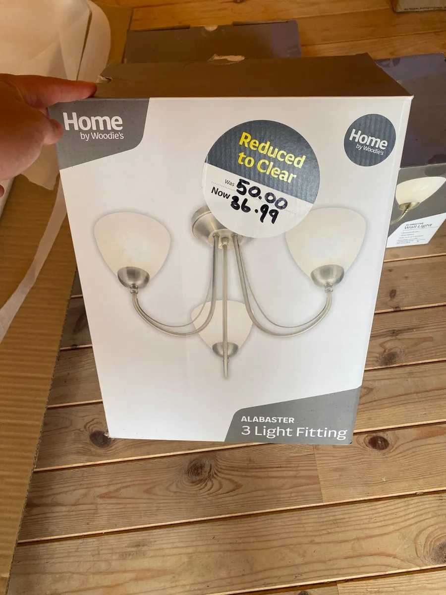 Brand New Home by Woodie’s Light Fittings – Triple - Image 1