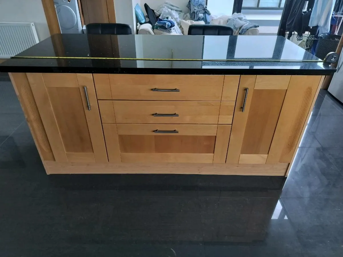 Kitchen and Island Black Granite Worktop - Image 1