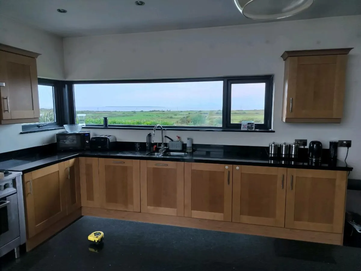 Kitchen and Island Black Granite Worktop - Image 3