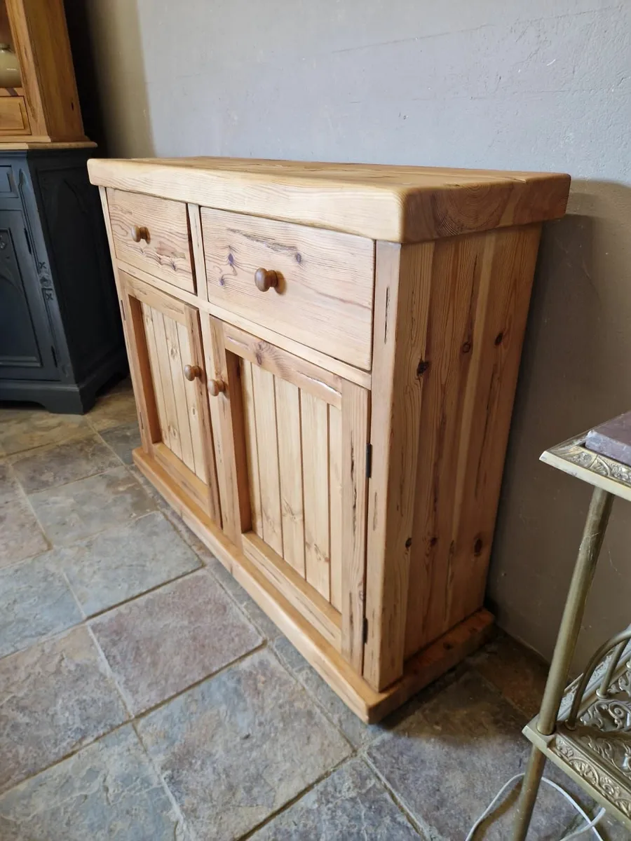 Vintage reclaimed pine sideboard, press - Image 2