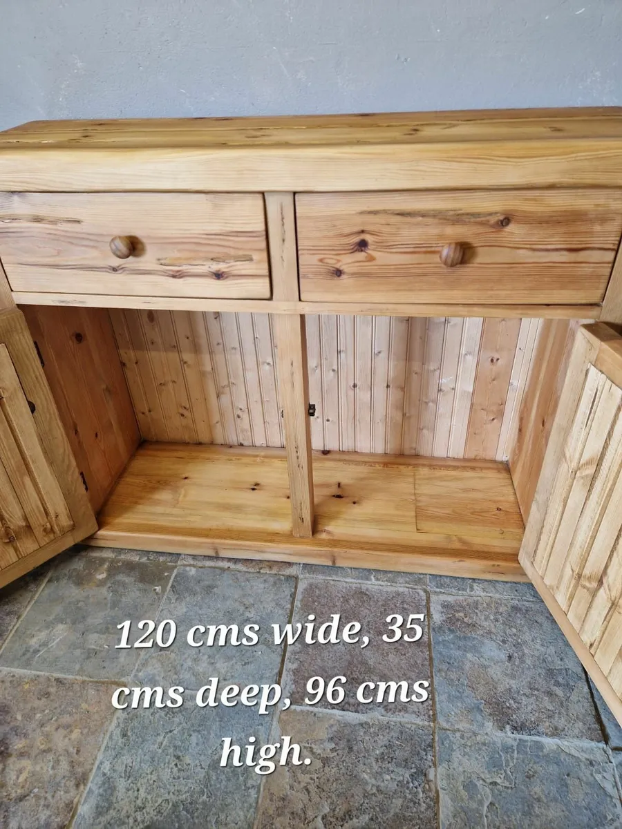 Vintage reclaimed pine sideboard, press - Image 3
